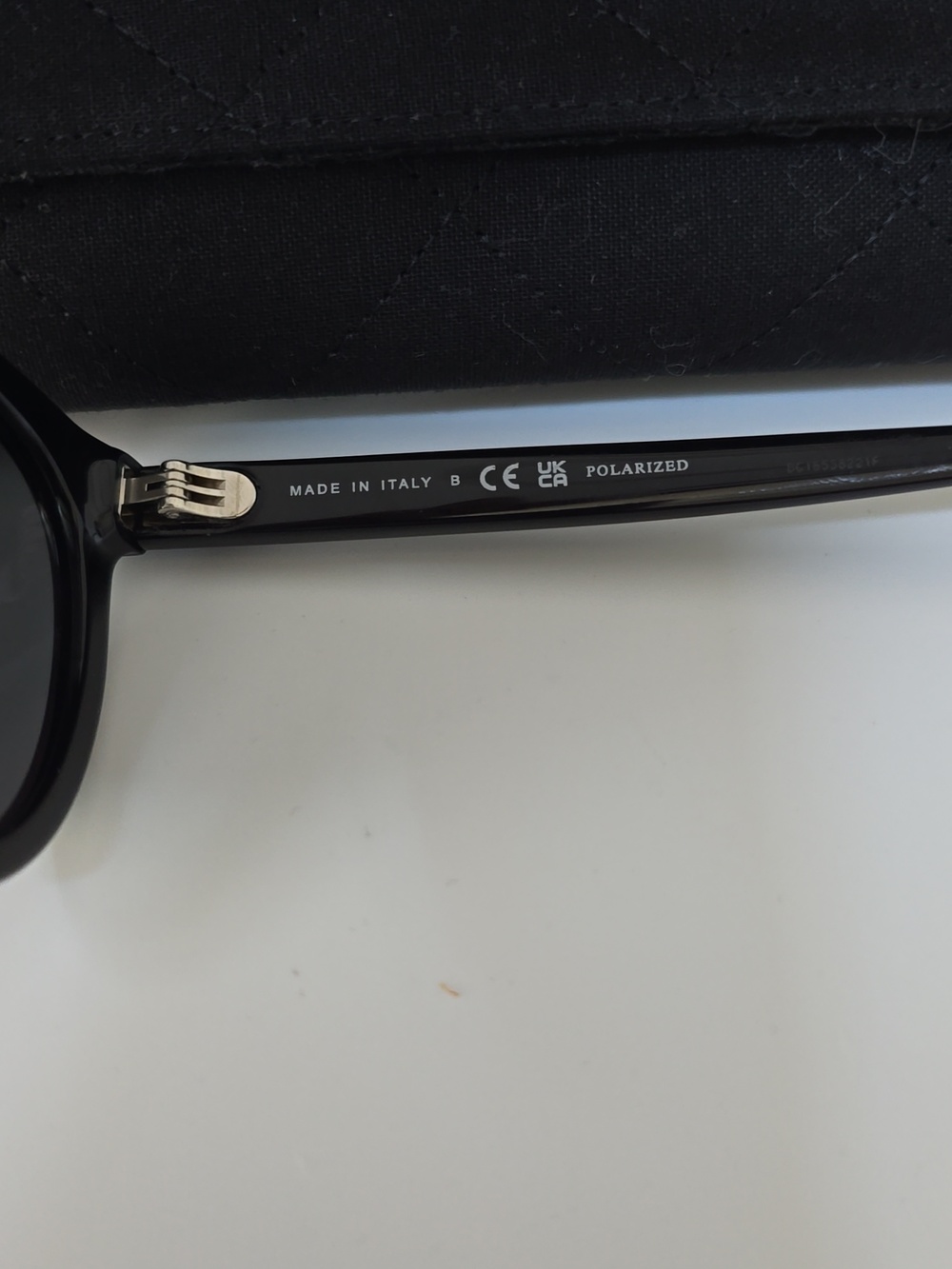 CHANEL Black Quilted Sunglasses With Case with Gold CC Emblem - Picture 5 of 5